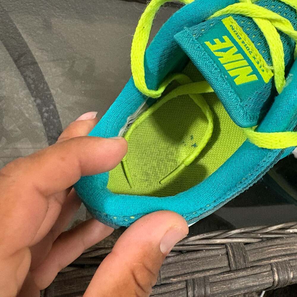 Nike Flex 2014 Run Women's Running Shoes Teal and Neon Yellow size 8 - Picture 8 of 10